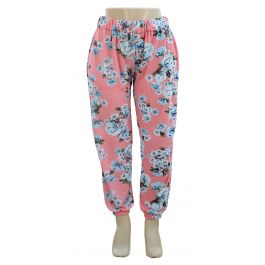 plus size floral joggers